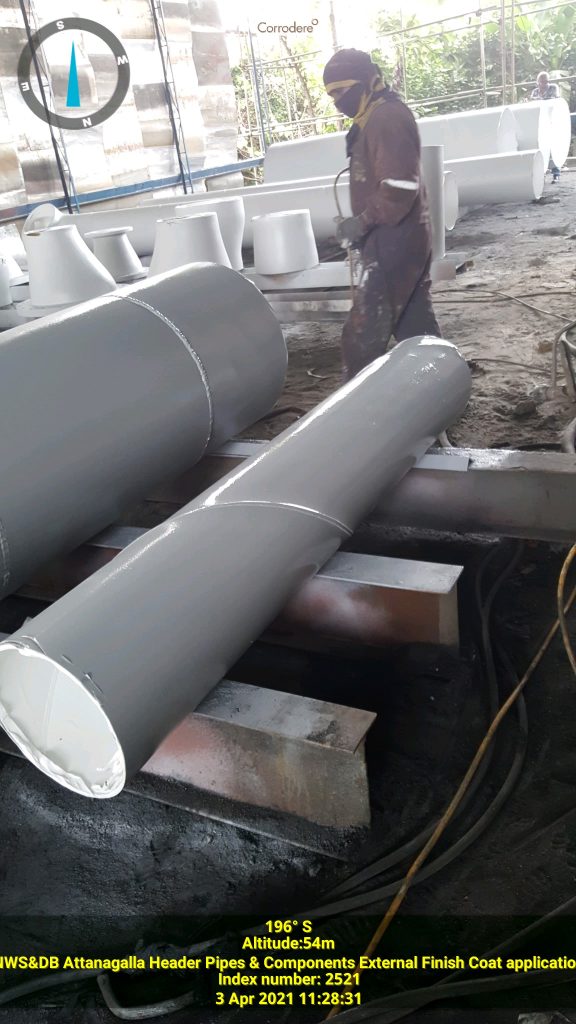 NWS&DB Attanagalla Header Pipes & Components External Finish Coat application