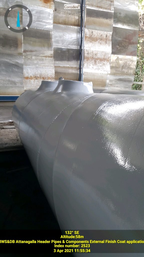 NWS&DB Attanagalla Header Pipes & Components External Finish Coat application