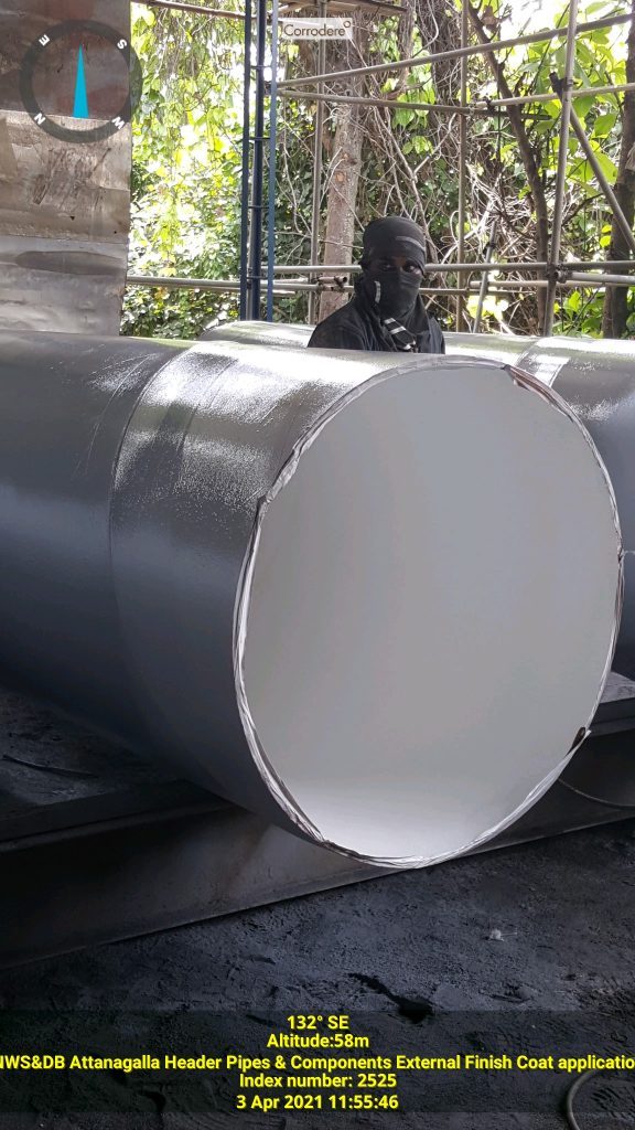NWS&DB Attanagalla Header Pipes & Components External Finish Coat application